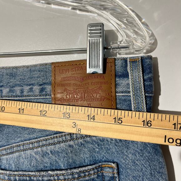 Levi’s 501 Premium Slim Skinny Ripped Button Up Blue Jeans Women’s Size 29x28 - Picture 6 of 8